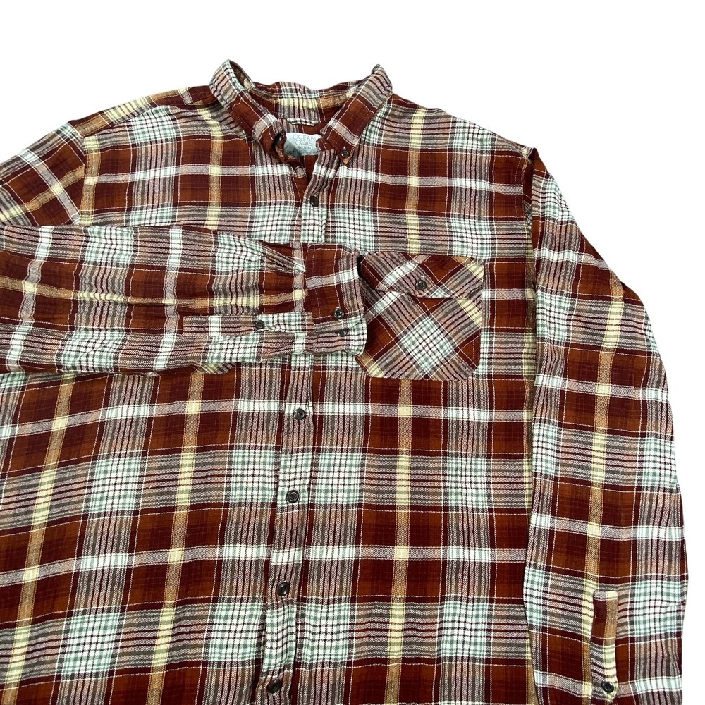Ocean & Coast Flannel Shirt 3XLT Mens Plaid Check Button Up Collared Long Sleeve